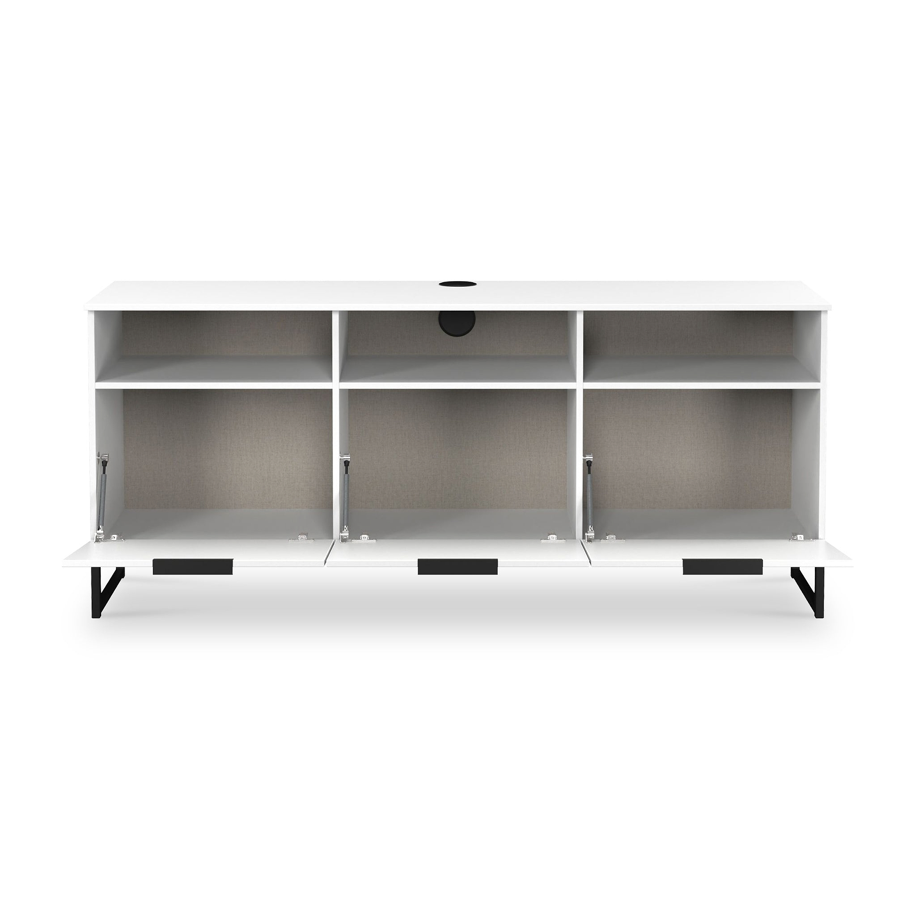 Ashbourne Multi Media TV Unit with Drop Doors White Matt from Roseland Furniture