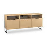 Ashbourne Multi Media TV Unit with Drop Doors Yellow Matt from Roseland Furniture