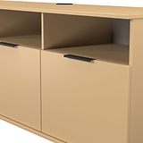 Ashbourne Multi Media TV Unit with Drop Doors Yellow Matt from Roseland Furniture