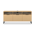Ashbourne Multi Media TV Unit with Drop Doors Yellow Matt from Roseland Furniture