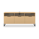 Ashbourne Multi Media TV Unit with Drop Doors Yellow Matt from Roseland Furniture