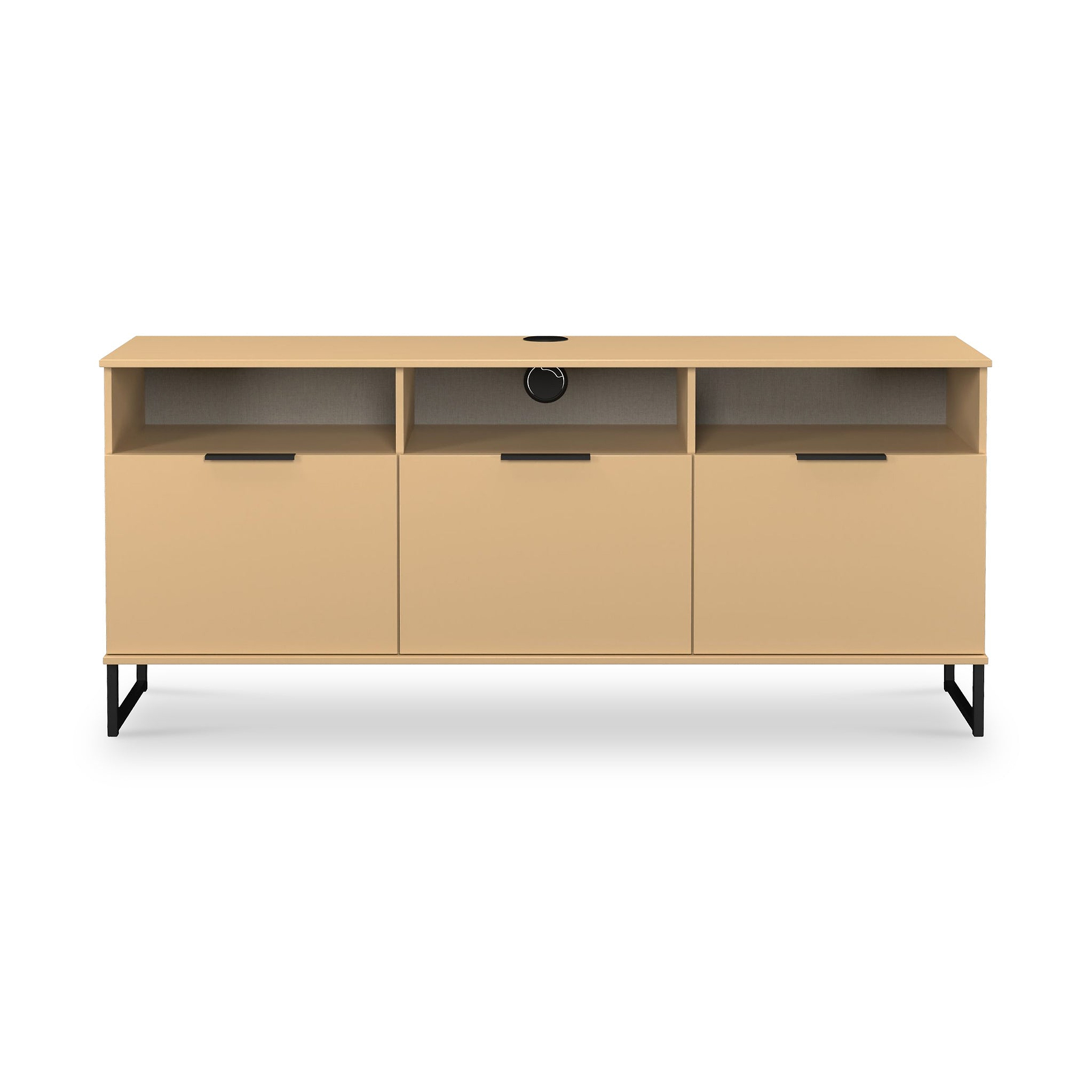 Ashbourne Multi Media TV Unit with Drop Doors Yellow Matt from Roseland Furniture