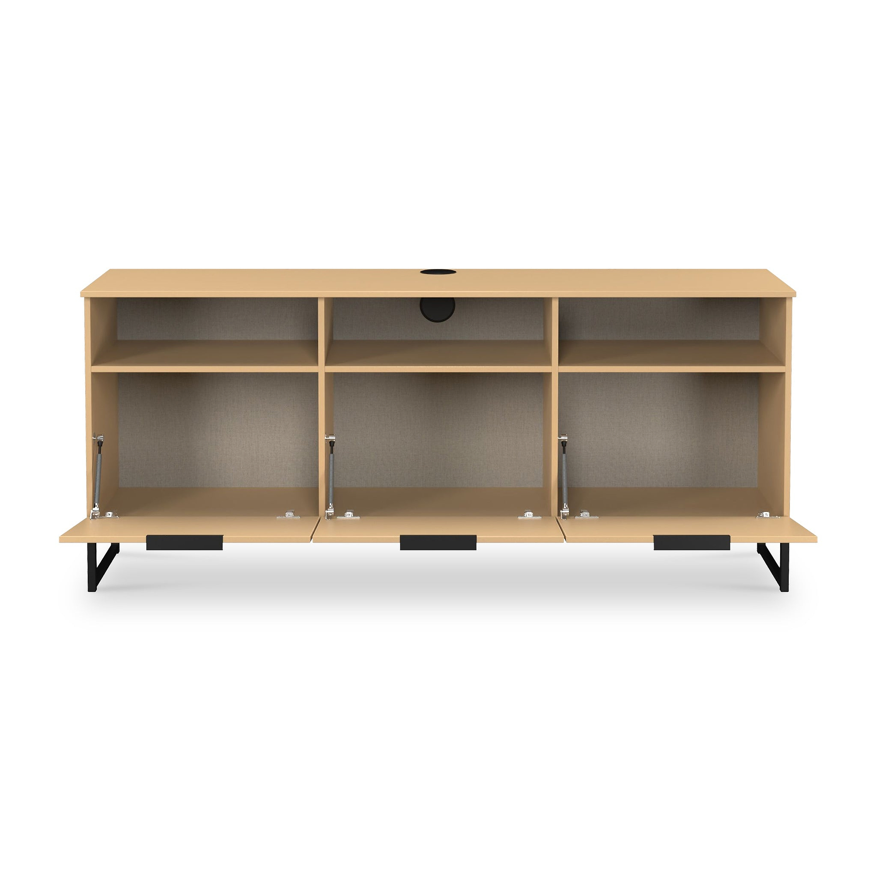Ashbourne Multi Media TV Unit with Drop Doors Yellow Matt from Roseland Furniture