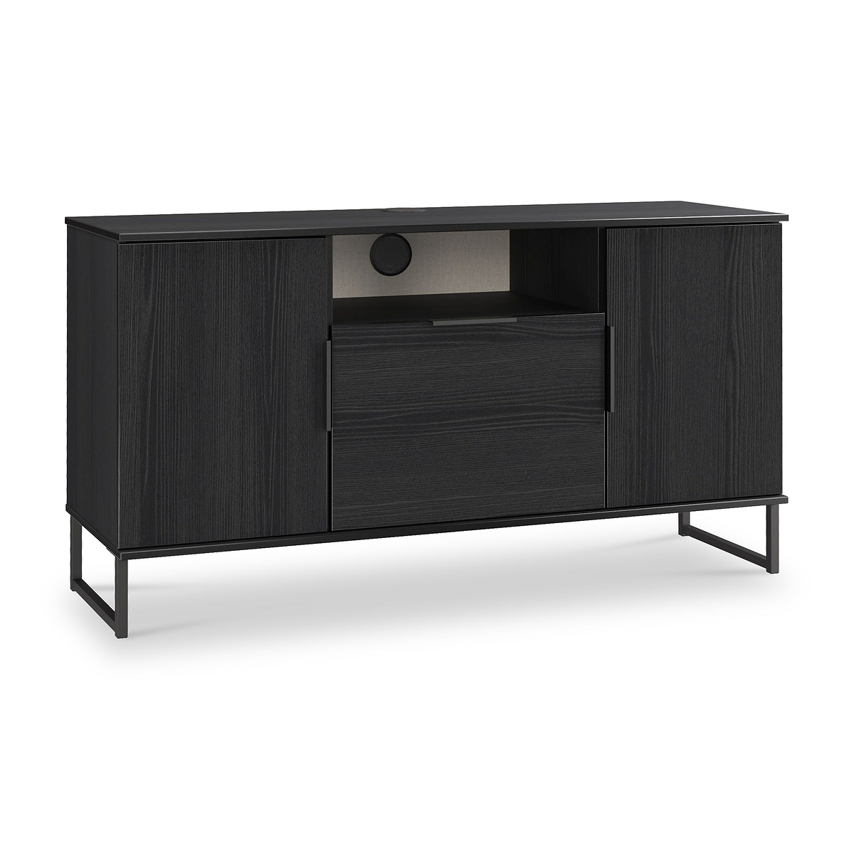 Ashbourne Multi Media TV Unit Black Ash from Roseland Furniture