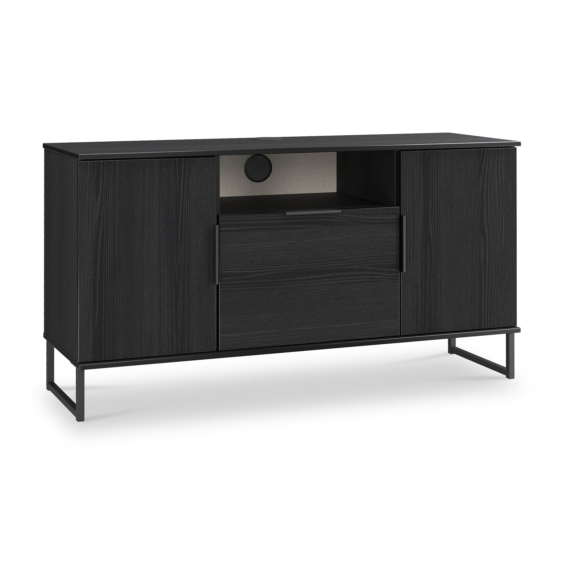 Ashbourne Multi Media TV Unit Black Ash from Roseland Furniture