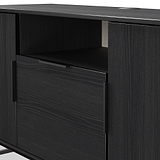 Ashbourne Multi Media TV Unit Black Ash from Roseland Furniture