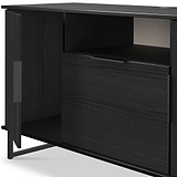 Ashbourne Multi Media TV Unit Black Ash from Roseland Furniture