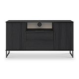 Ashbourne Multi Media TV Unit Black Ash from Roseland Furniture