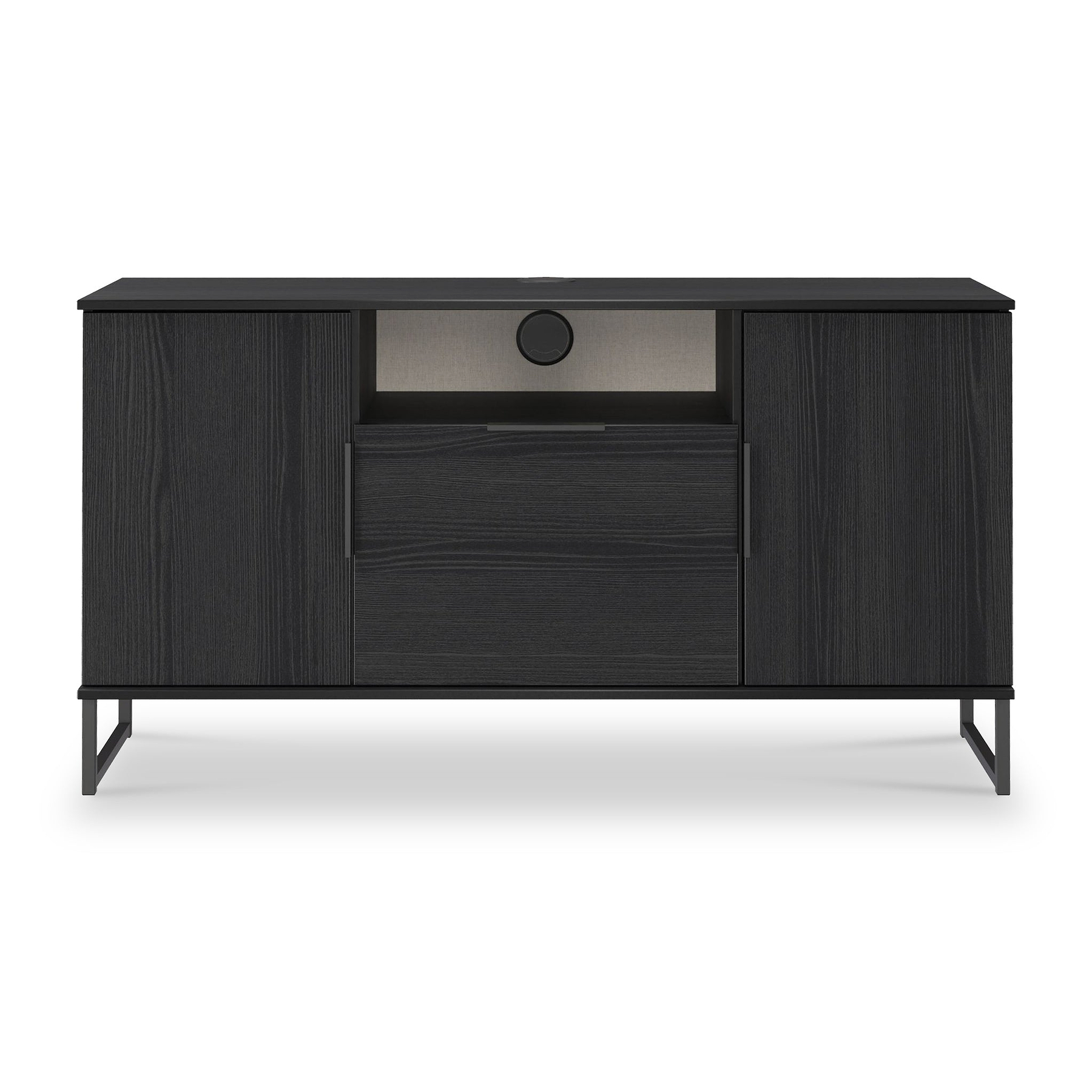 Ashbourne Multi Media TV Unit Black Ash from Roseland Furniture