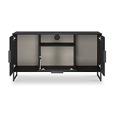 Ashbourne Multi Media TV Unit Black Ash from Roseland Furniture