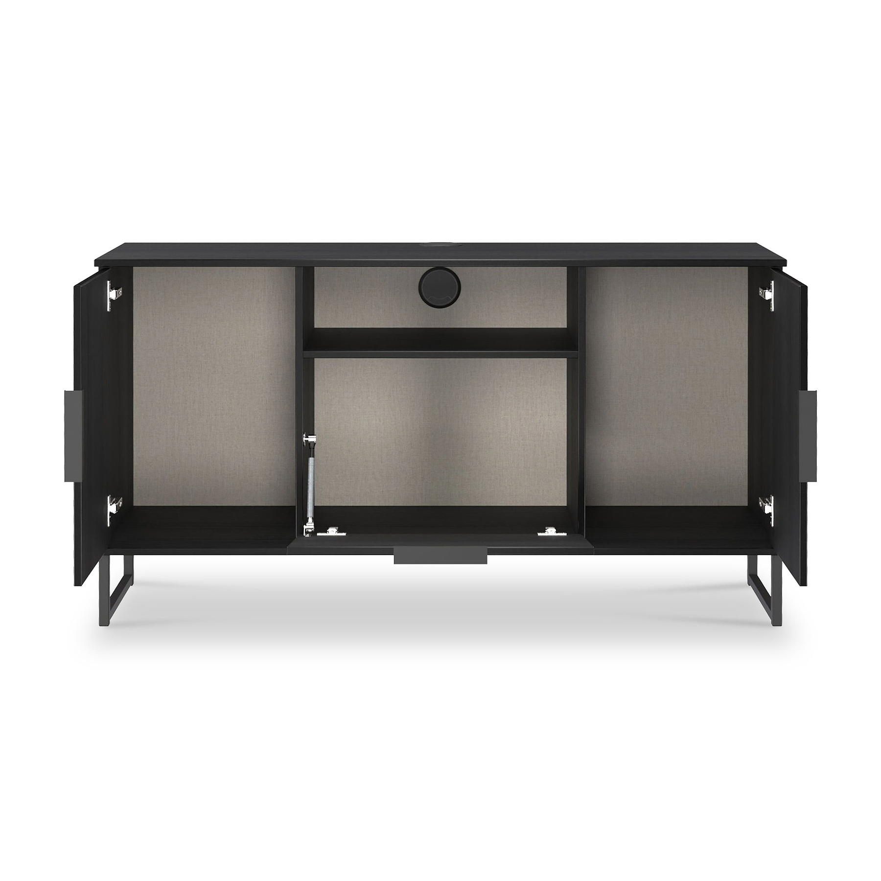 Ashbourne Multi Media TV Unit Black Ash from Roseland Furniture