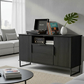 Ashbourne Multi Media TV Unit Black Ash from Roseland Furniture