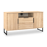 Ashbourne Multi Media TV Unit Oak from Roseland Furniture