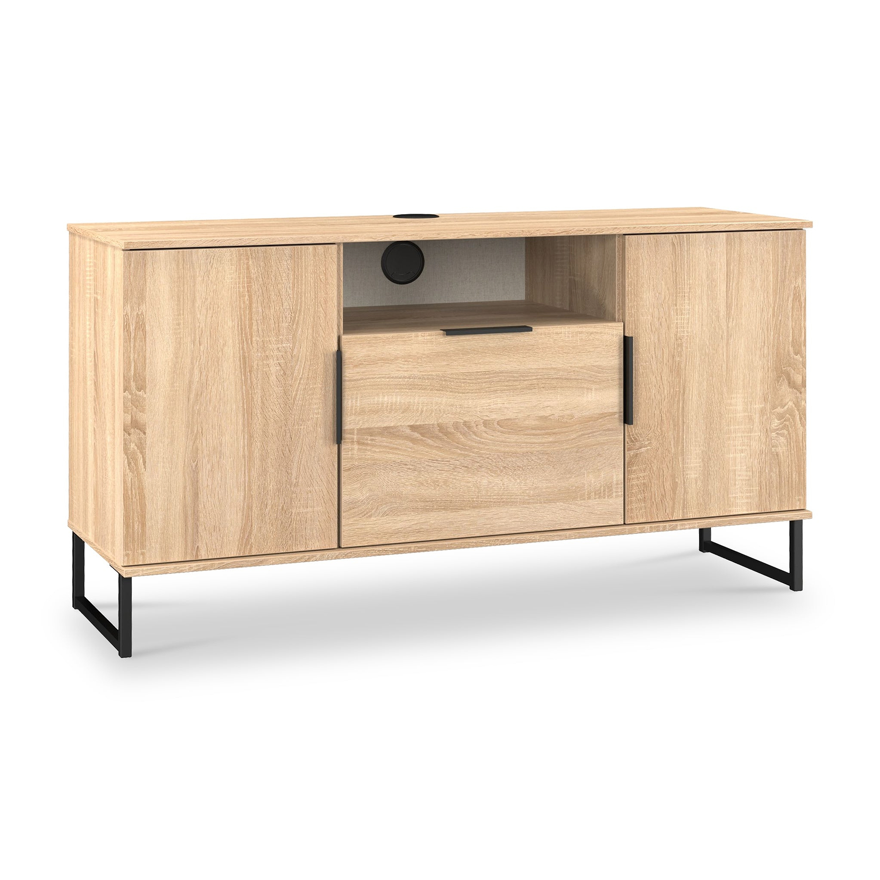 Ashbourne Multi Media TV Unit Oak from Roseland Furniture