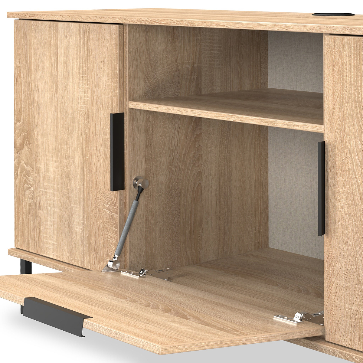 Ashbourne Multi Media TV Unit Oak from Roseland Furniture