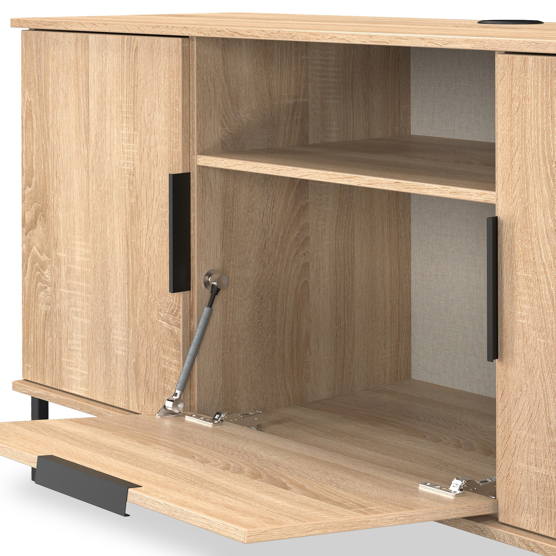 Ashbourne Multi Media TV Unit Oak from Roseland Furniture