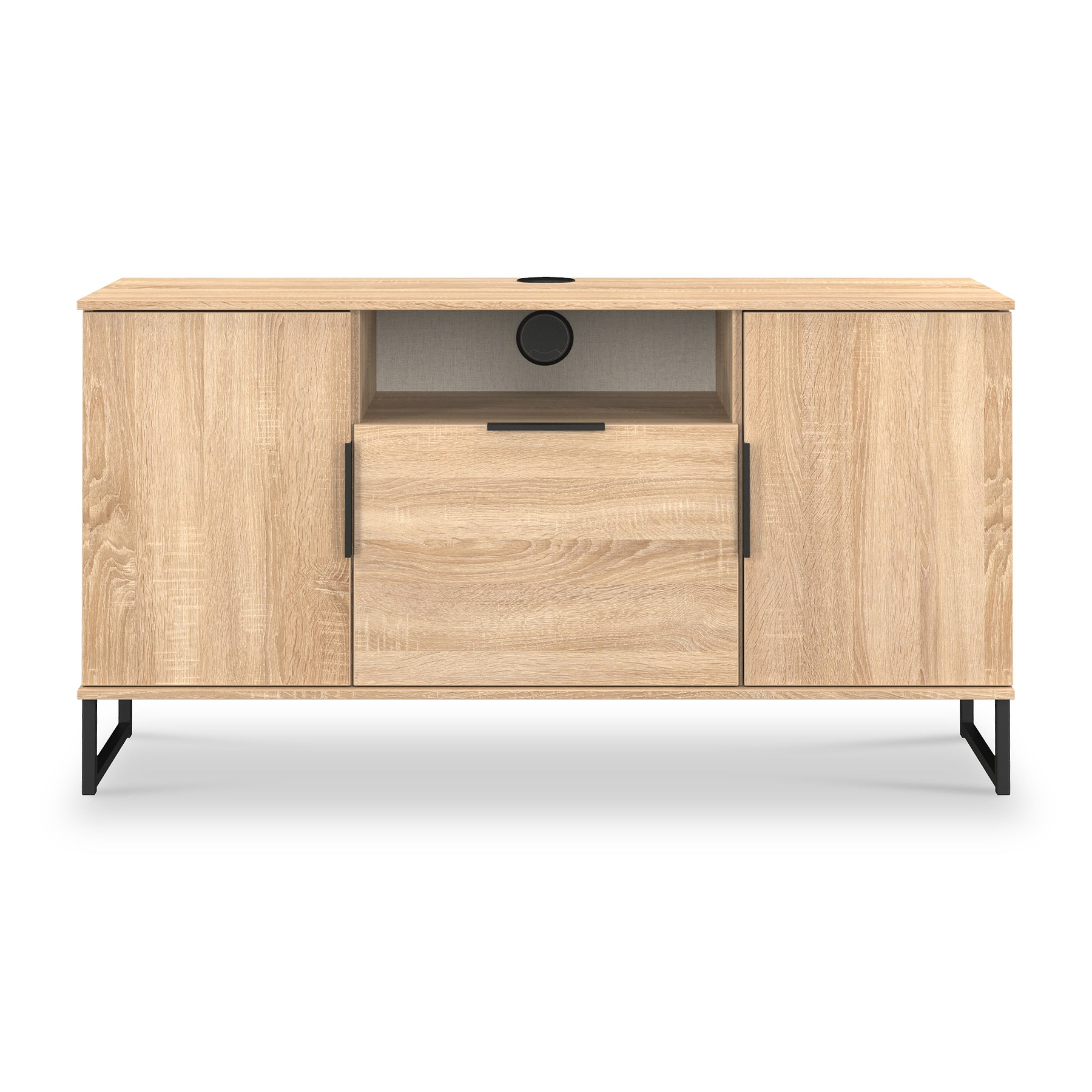 Ashbourne Multi Media TV Unit Oak from Roseland Furniture