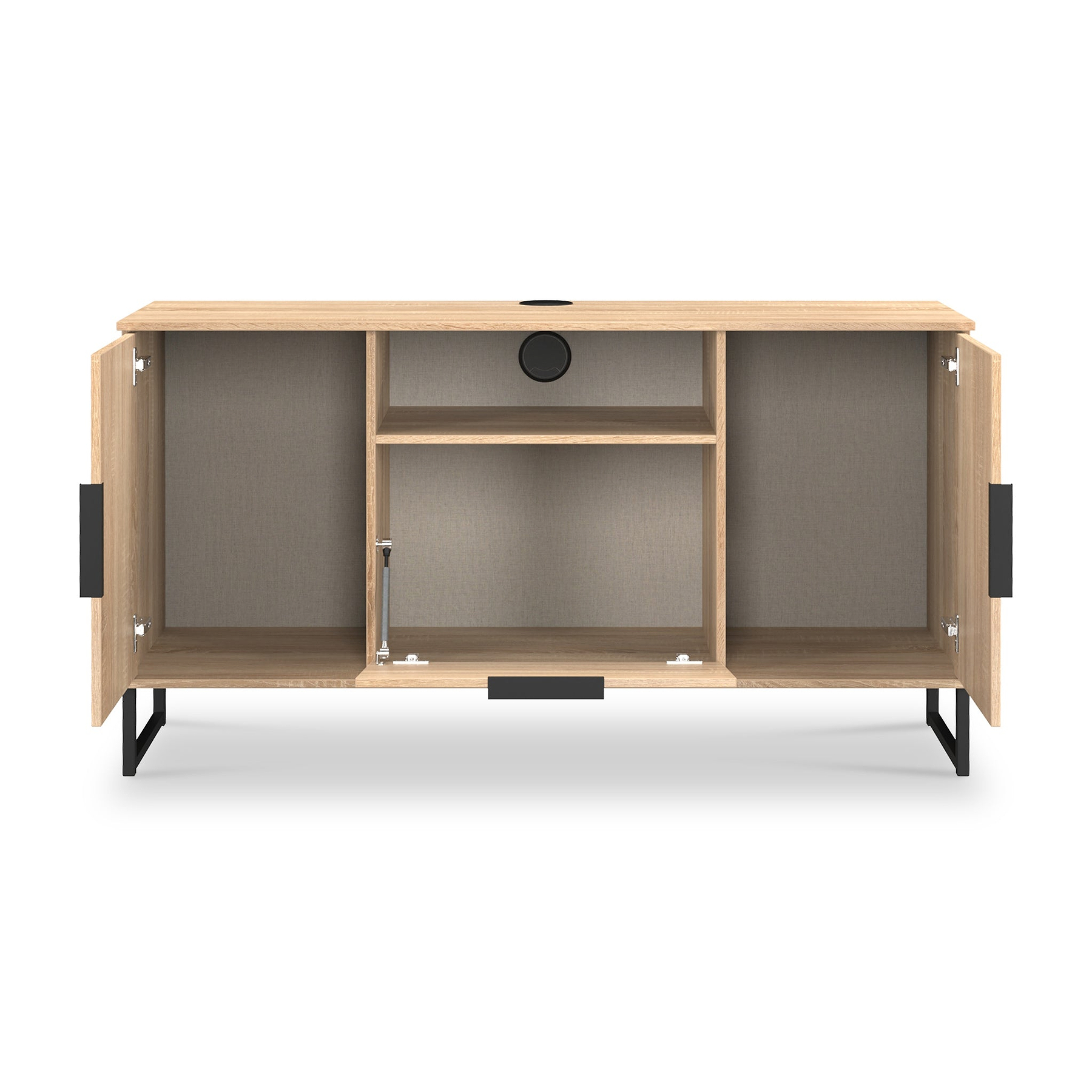 Ashbourne Multi Media TV Unit Oak from Roseland Furniture