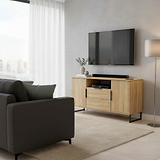 Ashbourne Multi Media TV Unit Oak from Roseland Furniture