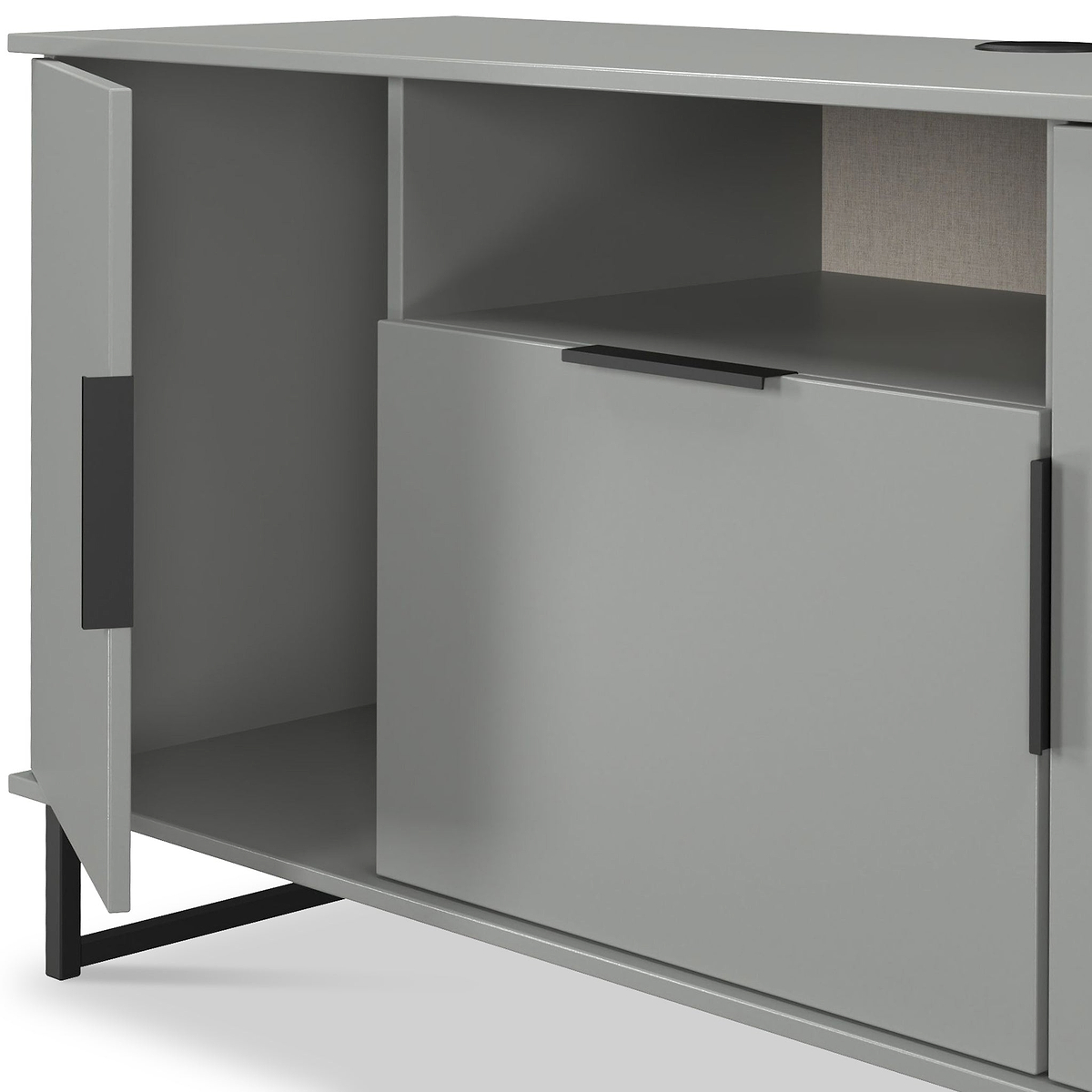 Ashbourne Multi Media TV Unit Dusk Grey from Roseland Furniture