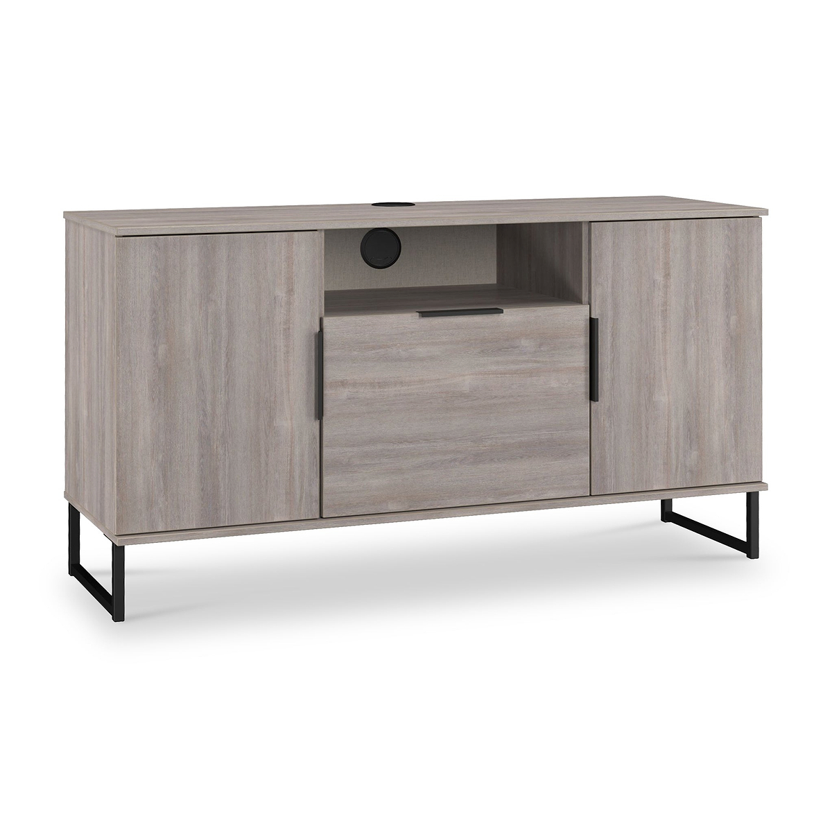 Ashbourne Multi Media TV Unit Grey Oak from Roseland Furniture