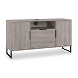 Ashbourne Multi Media TV Unit Grey Oak from Roseland Furniture