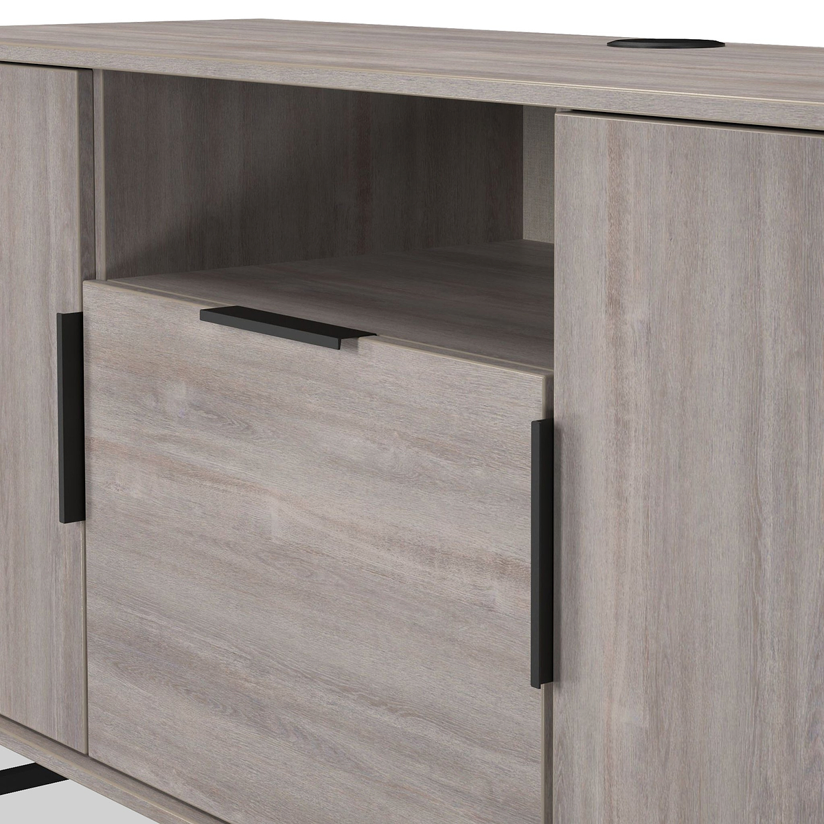 Ashbourne Multi Media TV Unit Grey Oak from Roseland Furniture