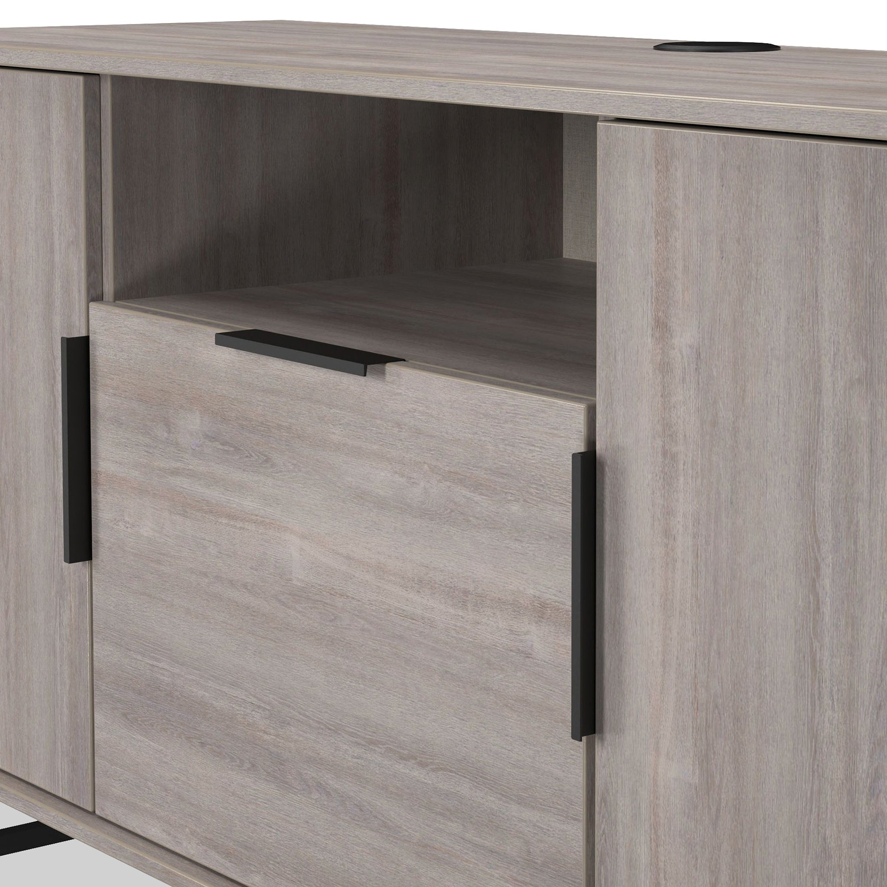 Ashbourne Multi Media TV Unit Grey Oak from Roseland Furniture
