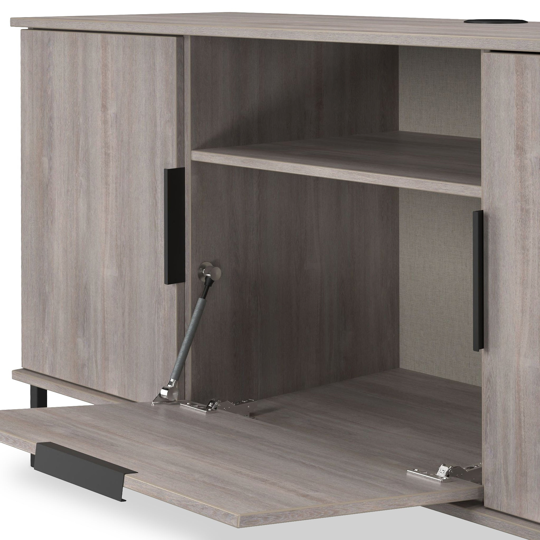 Ashbourne Multi Media TV Unit Grey Oak from Roseland Furniture