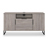 Ashbourne Multi Media TV Unit Grey Oak from Roseland Furniture