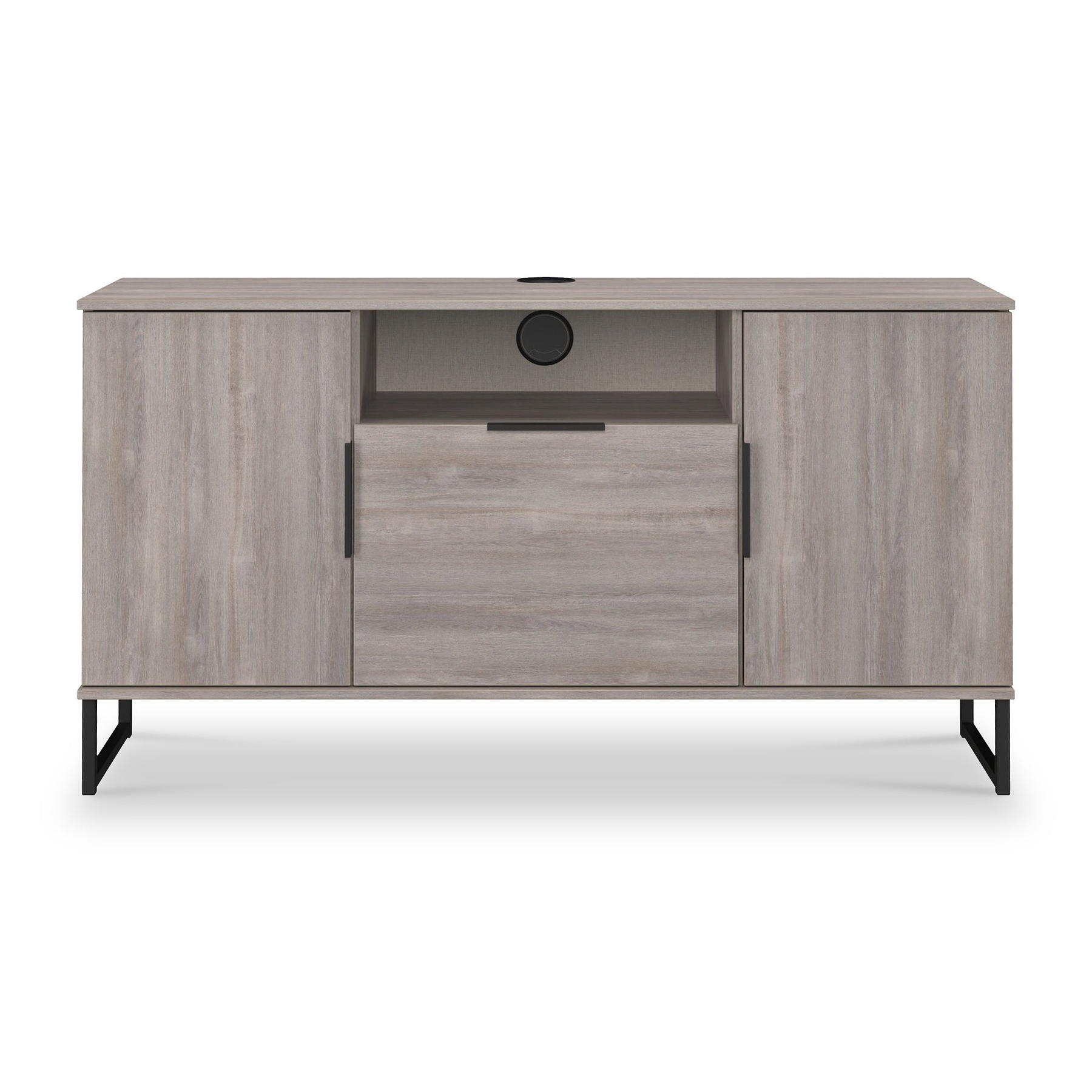 Ashbourne Multi Media TV Unit Grey Oak from Roseland Furniture