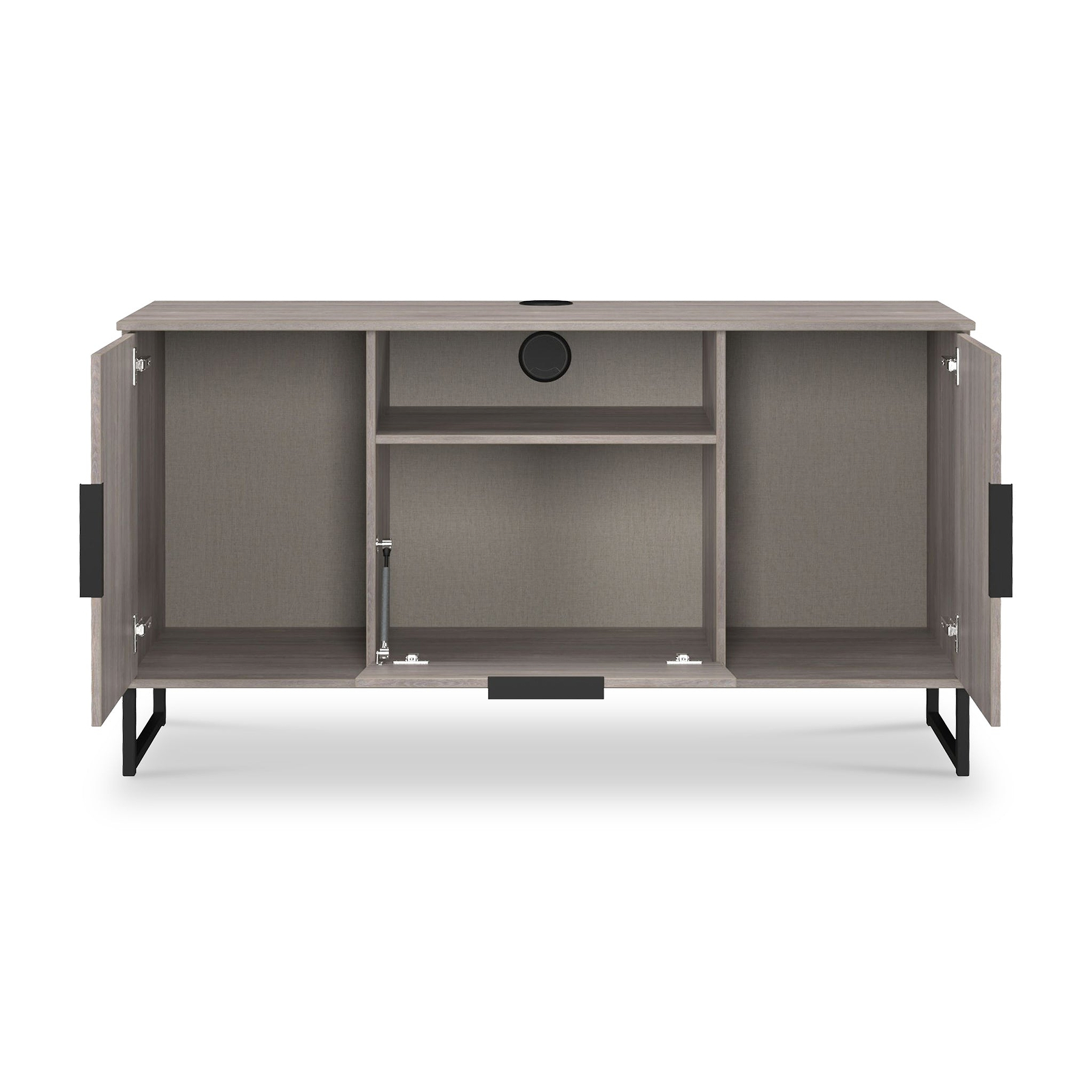 Ashbourne Multi Media TV Unit Grey Oak from Roseland Furniture