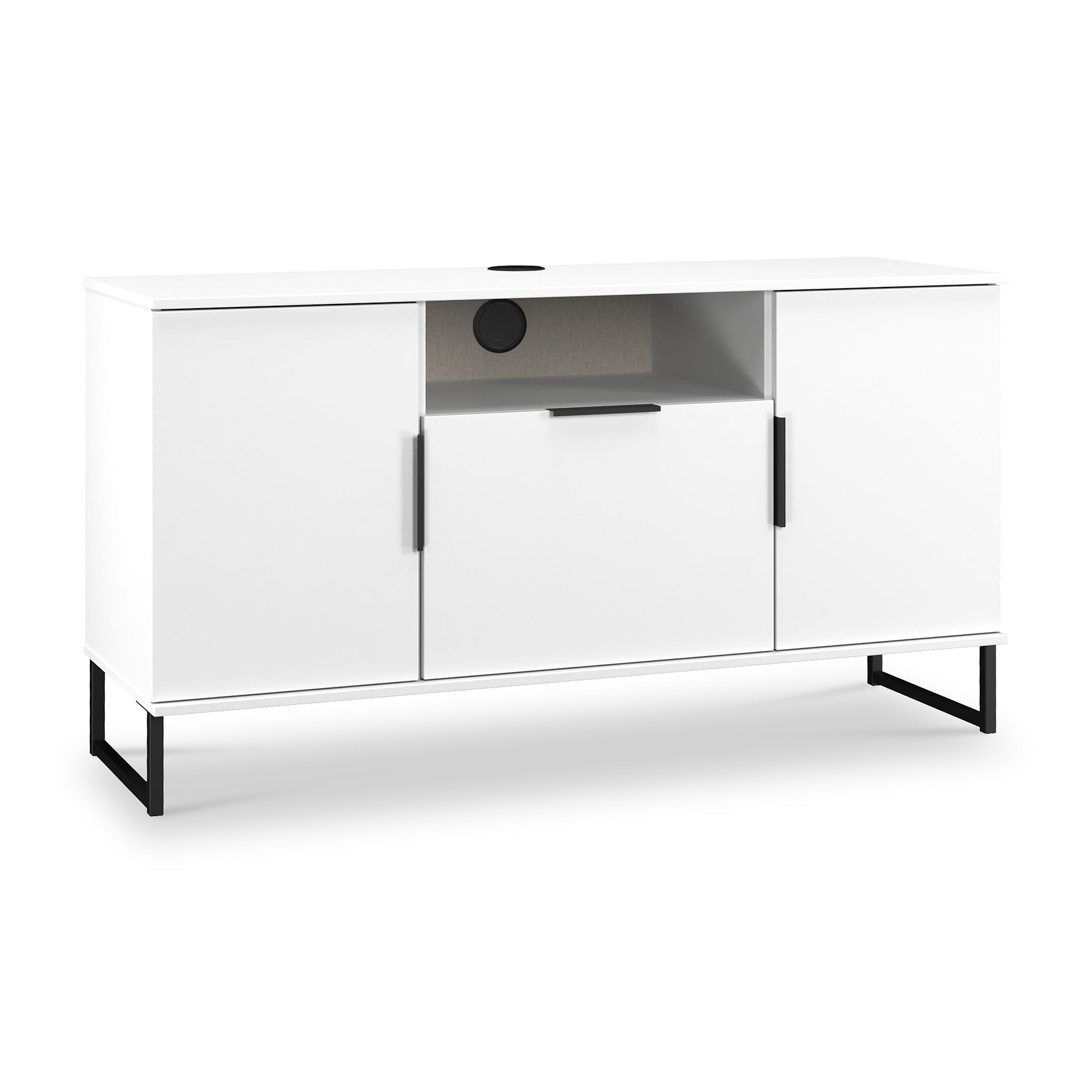 Ashbourne Multi Media TV Unit White Matt from Roseland Furniture