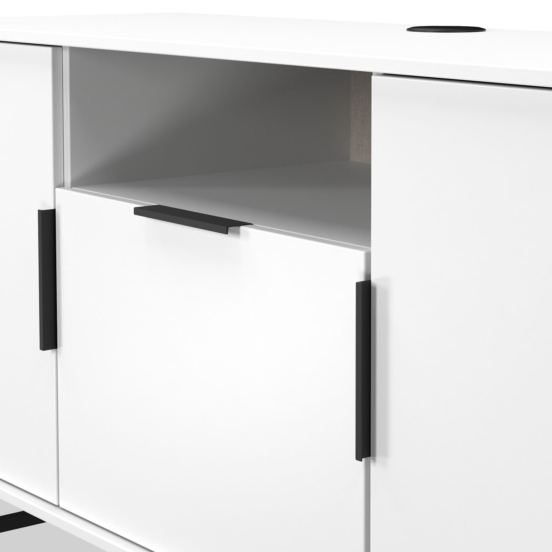 Ashbourne Multi Media TV Unit White Matt from Roseland Furniture