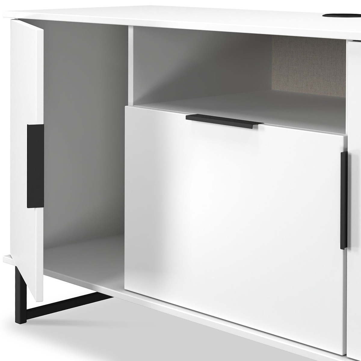 Ashbourne Multi Media TV Unit White Matt from Roseland Furniture