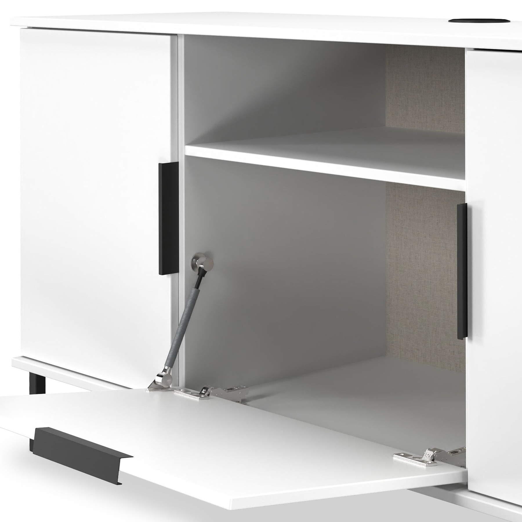 Ashbourne Multi Media TV Unit White Matt from Roseland Furniture