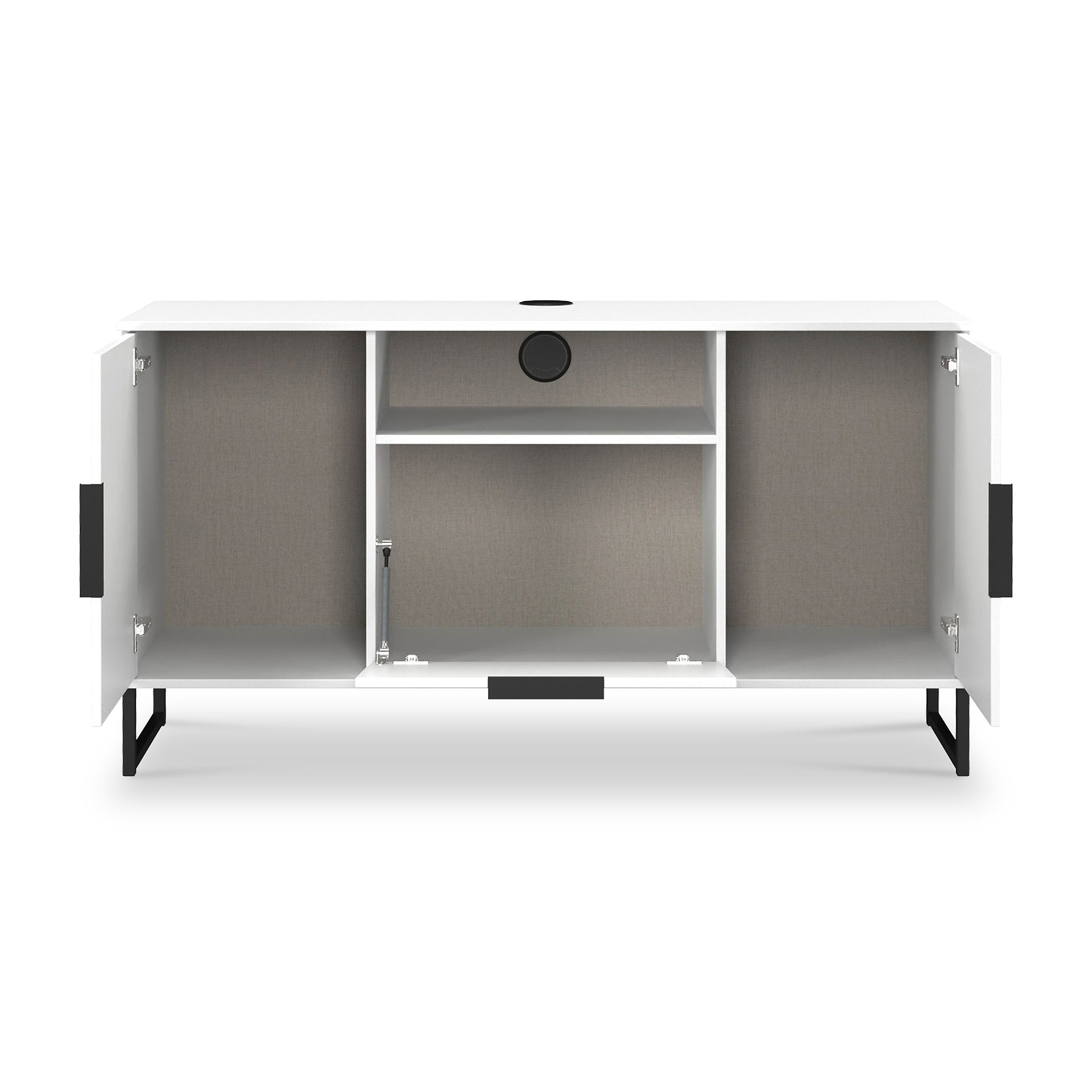 Ashbourne Multi Media TV Unit White Matt from Roseland Furniture