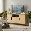 Ashbourne Multi Media TV Unit Yellow Matt from Roseland Furniture