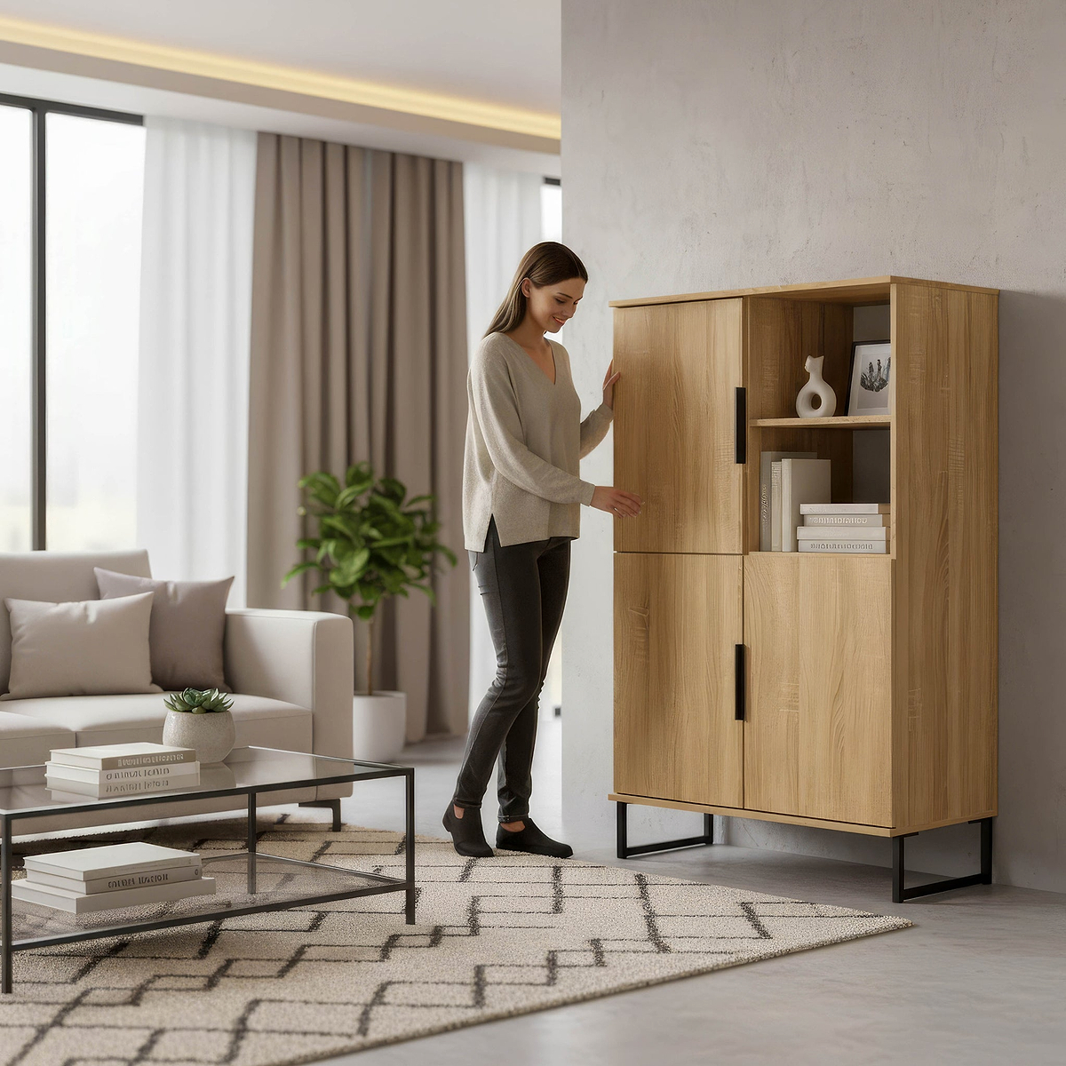 Ashbourne Cabinet Oak from Roseland Furniture