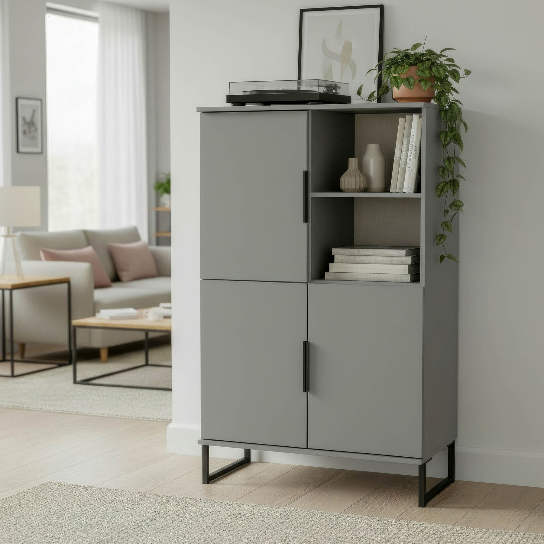 Ashbourne Cabinet Dusk Grey from Roseland Furniture