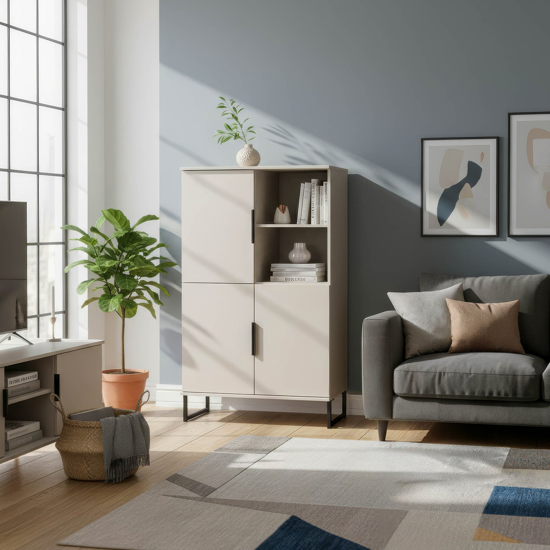 Ashbourne Cabinet Cashmere Matt from Roseland Furniture