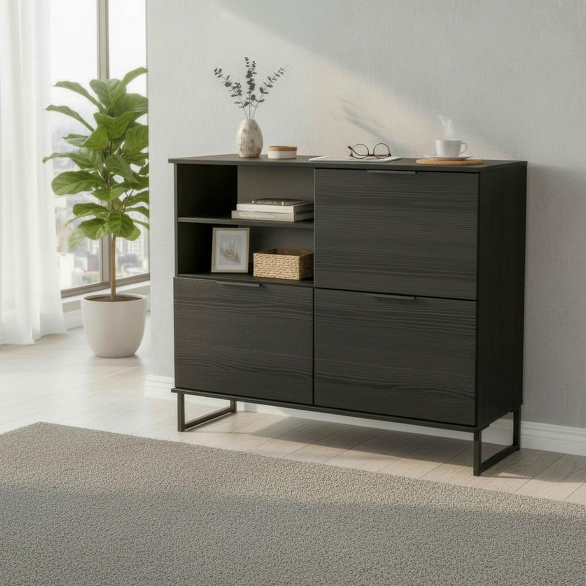 Ashbourne Sideboard Black Ash from Roseland Furniture