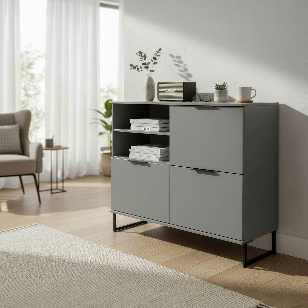 Ashbourne Sideboard Dusk Grey from Roseland Furniture