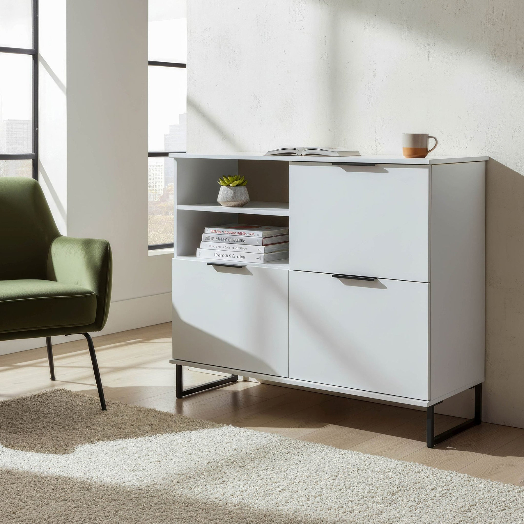 Ashbourne Sideboard White Matt from Roseland Furniture
