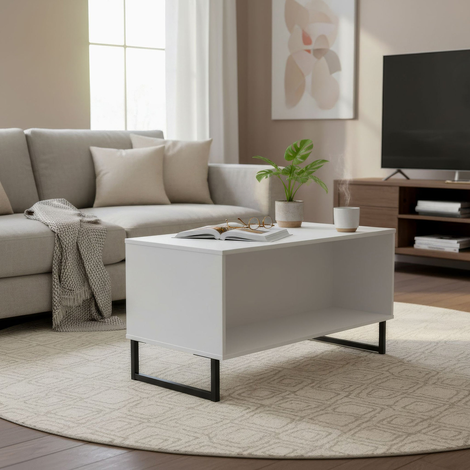 Ashbourne Coffee Table White Matt from Roseland Furniture