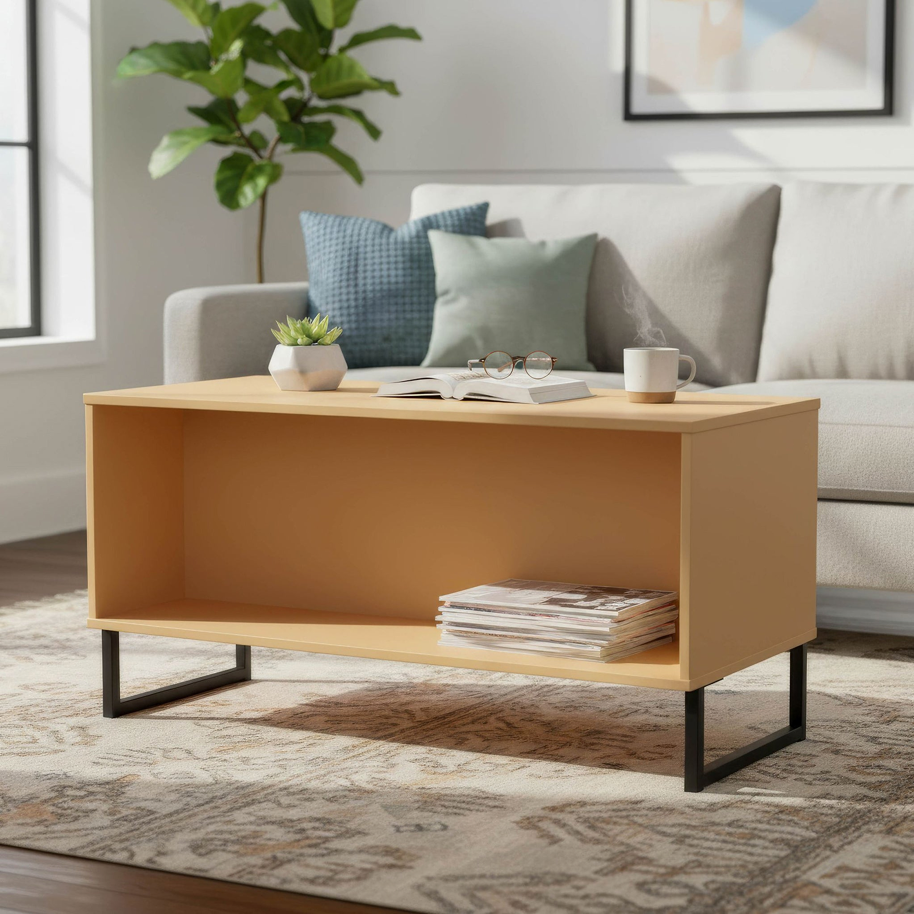 Ashbourne Coffee Table Yellow Matt from Roseland Furniture