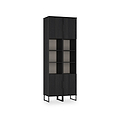 Ashbourne Tall Storage Cabinet Black Ash from Roseland Furniture