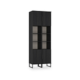 Ashbourne Tall Storage Cabinet Black Ash from Roseland Furniture