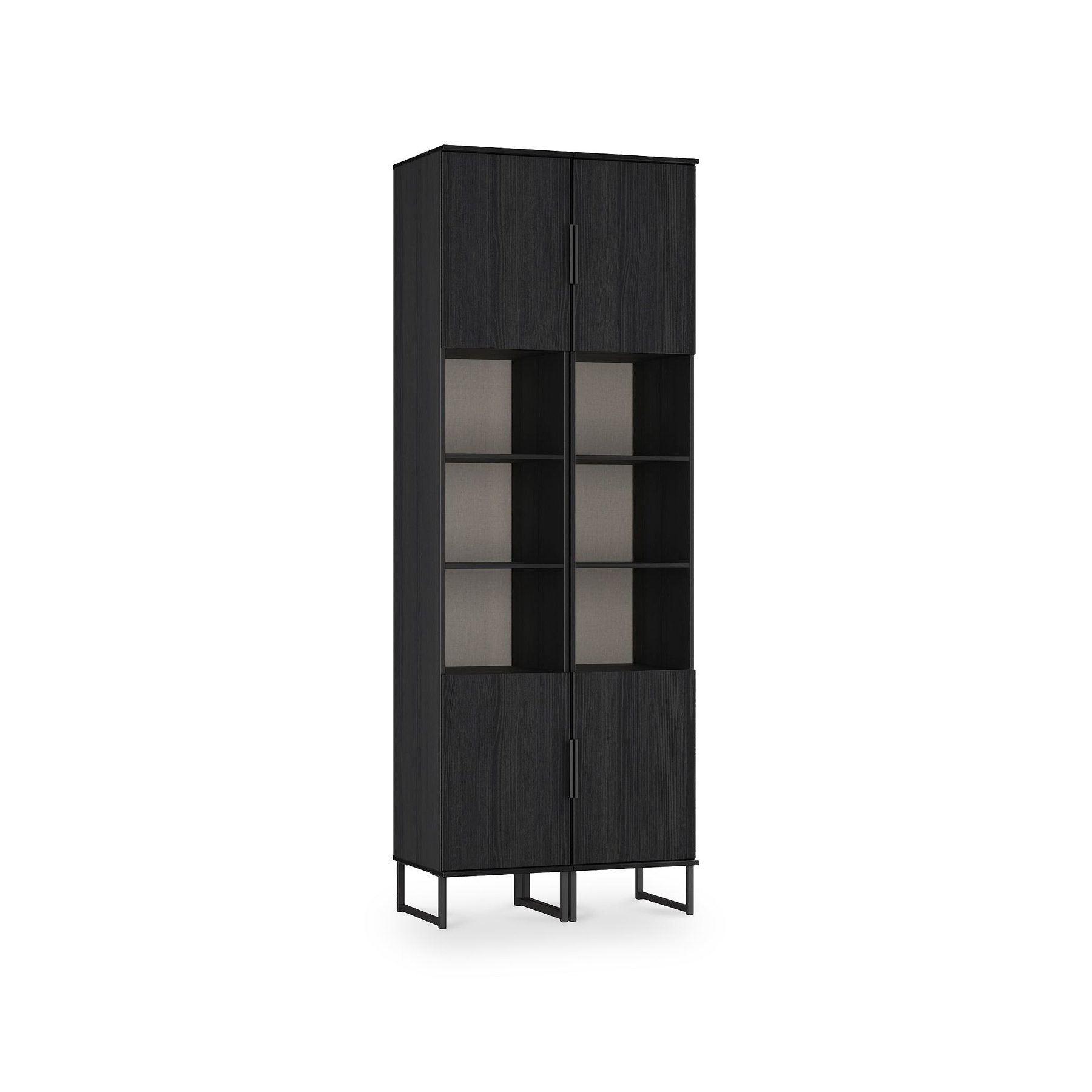 Ashbourne Tall Storage Cabinet Black Ash from Roseland Furniture