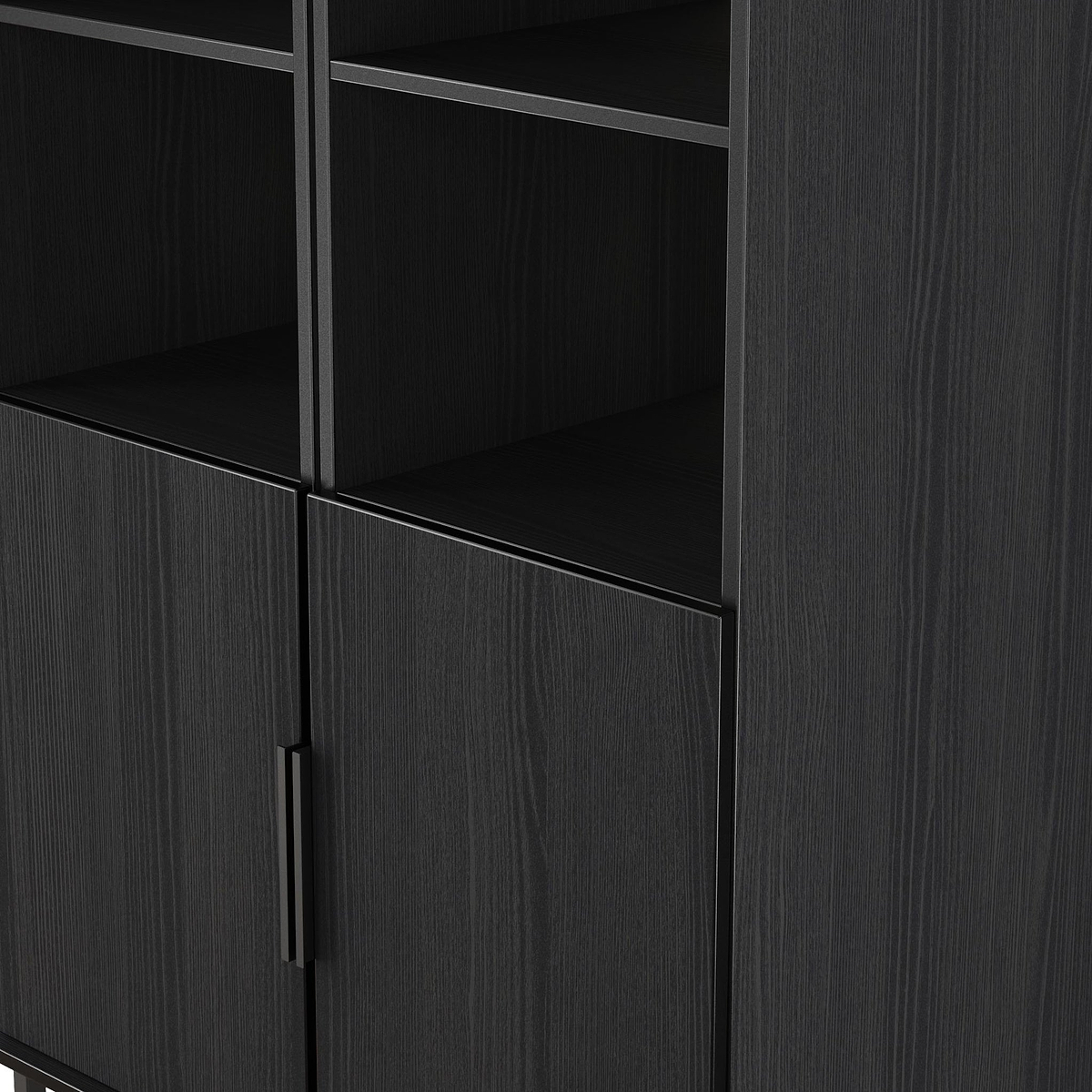 Ashbourne Tall Storage Cabinet Black Ash from Roseland Furniture